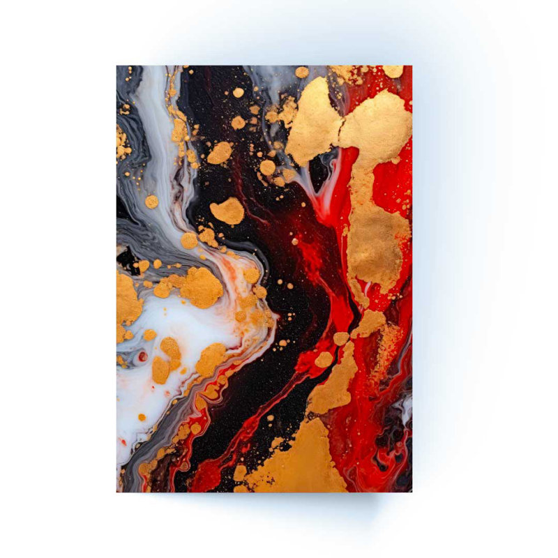 «Lava Splash», ensemble de 3 impressions murales en acrylique, H 18 po x l 37 po x P 1 po