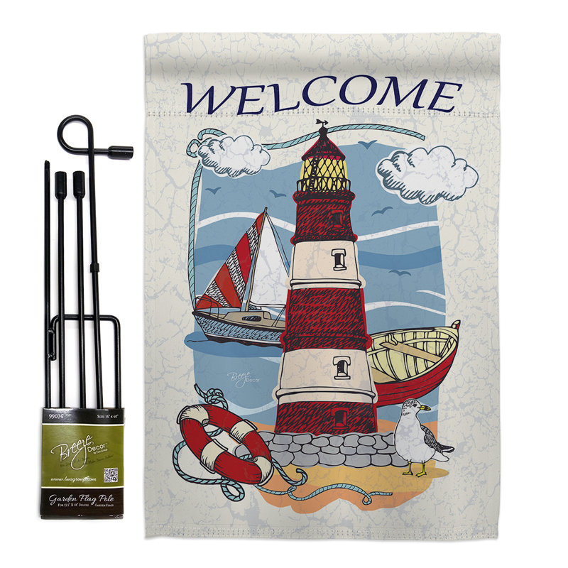 Double Sided 18.5'' H x 13'' W Polyester Flag Set