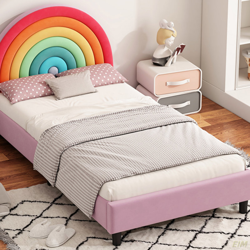 Lit plateforme tapissier Rainbow Design