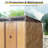 6Ft X 5Ft Outdoor Iron Storage Shed In Coffee, Galvanized Steel & Aluminum, Metal Foundation Bracket, Lockable Sliding Doors, Easy Assembly, Freebies - Strong Build With Structure, Doors Padlock, To-125090428