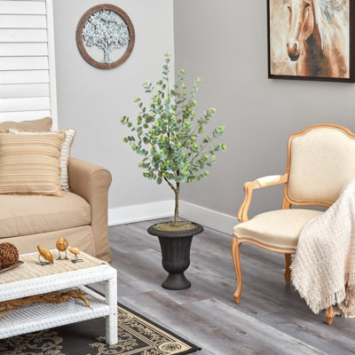 Eucalyptus Artificial Tree in Charcoal Urn