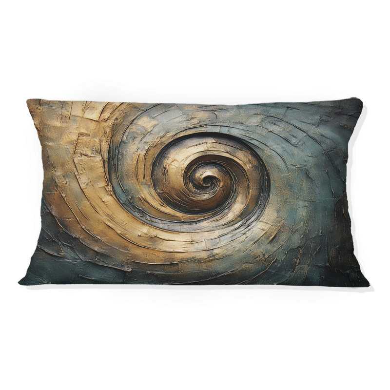 Coussin décoratif tourbillon bronze