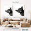 Drôle de chat noir, reproduction sur toile-734668001