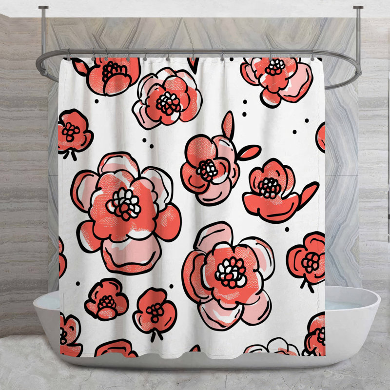 Rideau de douche Flower Blossoms - Floral, H 73 po x l 70 po
