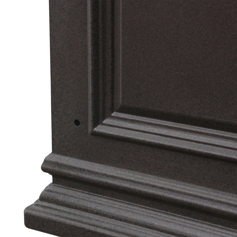 Strafford Tall Cube Self Watering Planter, Brownstone