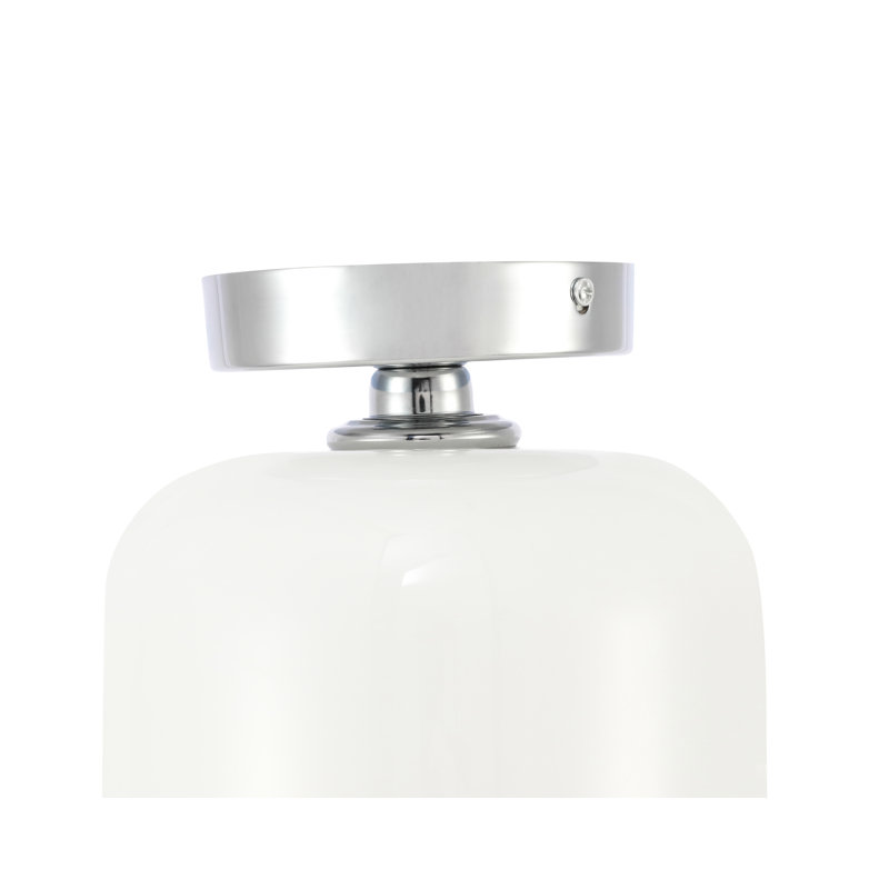 Plafonnier encastré 7 lumières Drinkard, Chrome chrome, Blanc