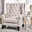 Chaise d'appoint de conception attrayante - fabrication beige