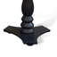 Table d'appoint Meni, plateau rond 22 po, piédestal sculpté, bois massif noir-117524207