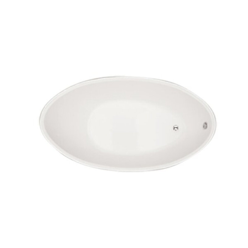 Picasso 60.75'' x 36'' Air Acrylic Bathtub, Glossy White, Satin Chrome