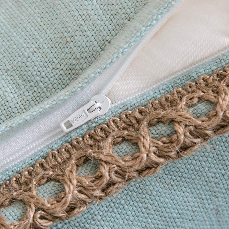 Housse de coussin Devos, Turquoise clair