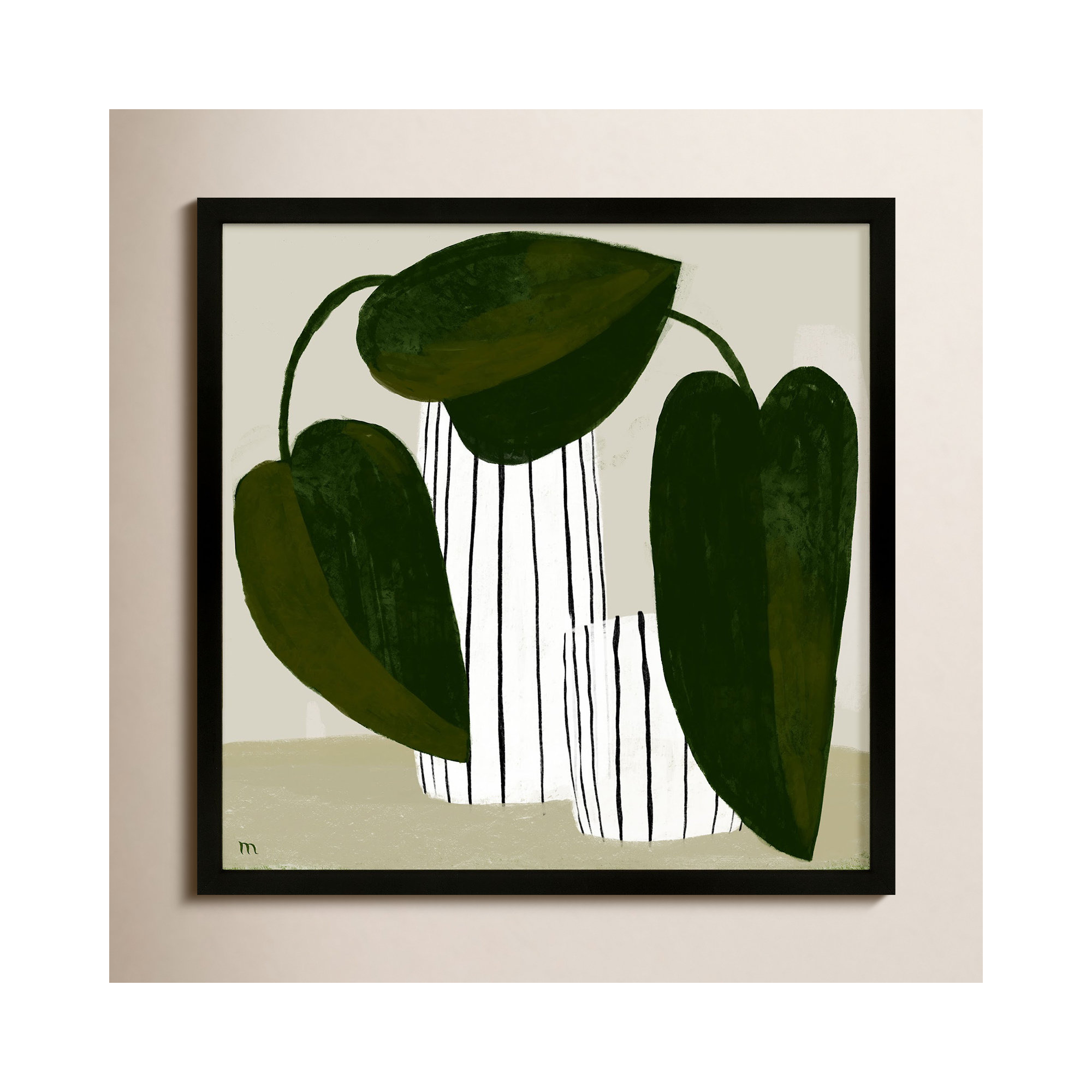 Striped Vases by StudioM, Black, 44" H x 44" W x 1.25" D