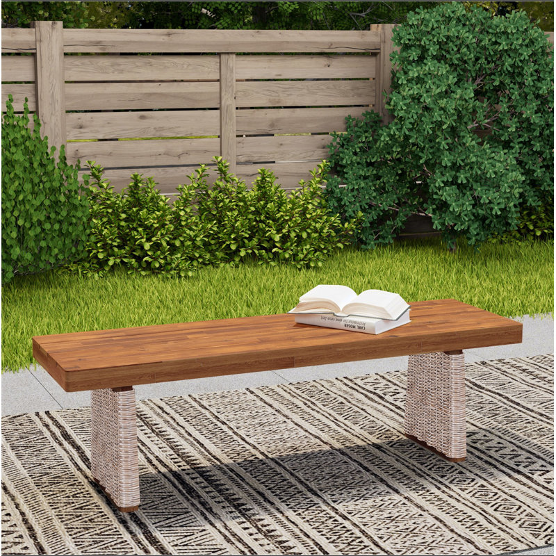 Banc d'extérieur en bois d'acacia 1Pcs, Brun
