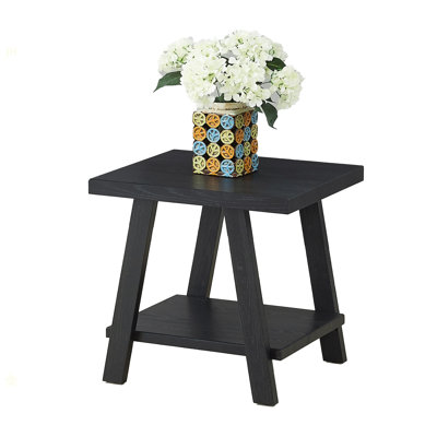 Athens Contemporary Replicated Wood Shelf End Table