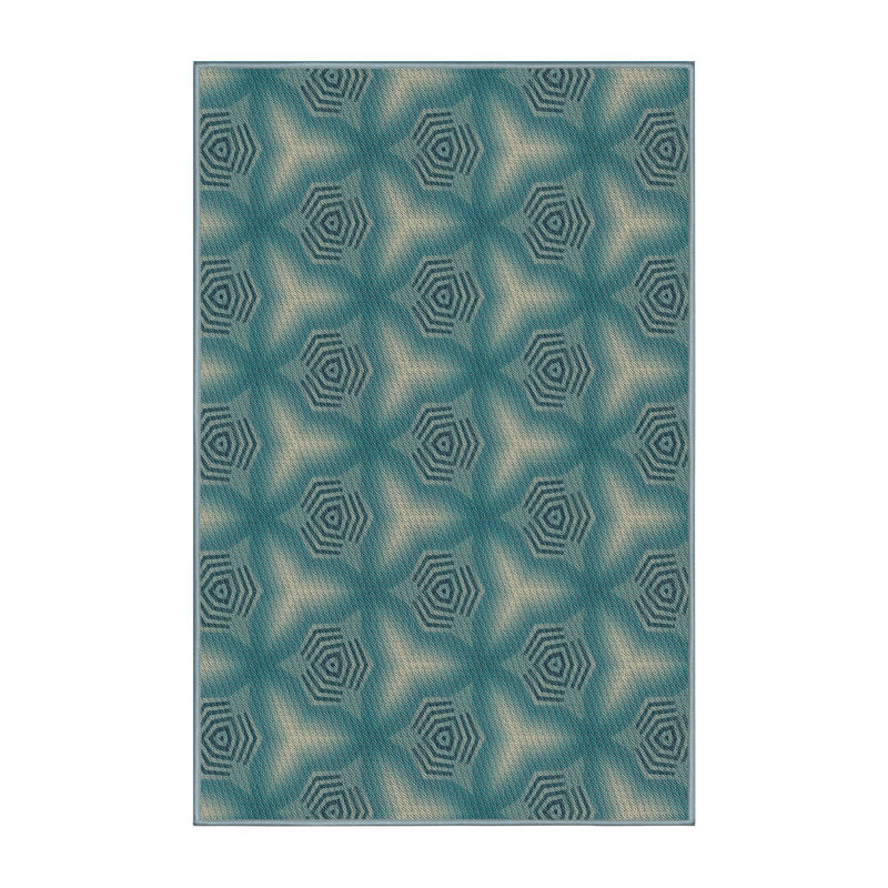 Tapis gris/beige à motifs, Rectangle 6 pi x 9 pi