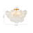 Malaijah 3-Light Water Rippled Glass Semi-Flush Mount