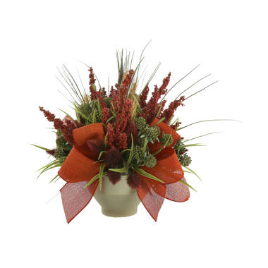 The Holiday Aisle Mixed Floral Arrangement, Beige