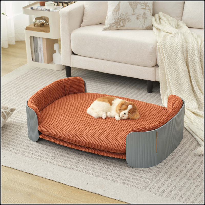 Lit pour animaux de compagnie, Gris / Brun, H 10,23 po x l 40,55 po x P 28,74 po
