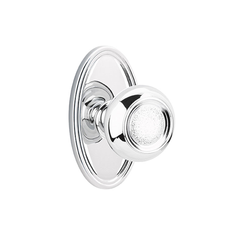 Ensemble de boutons d'intimité Emtek avec bouton ovale Roestte et Belmont, Nickel antique
