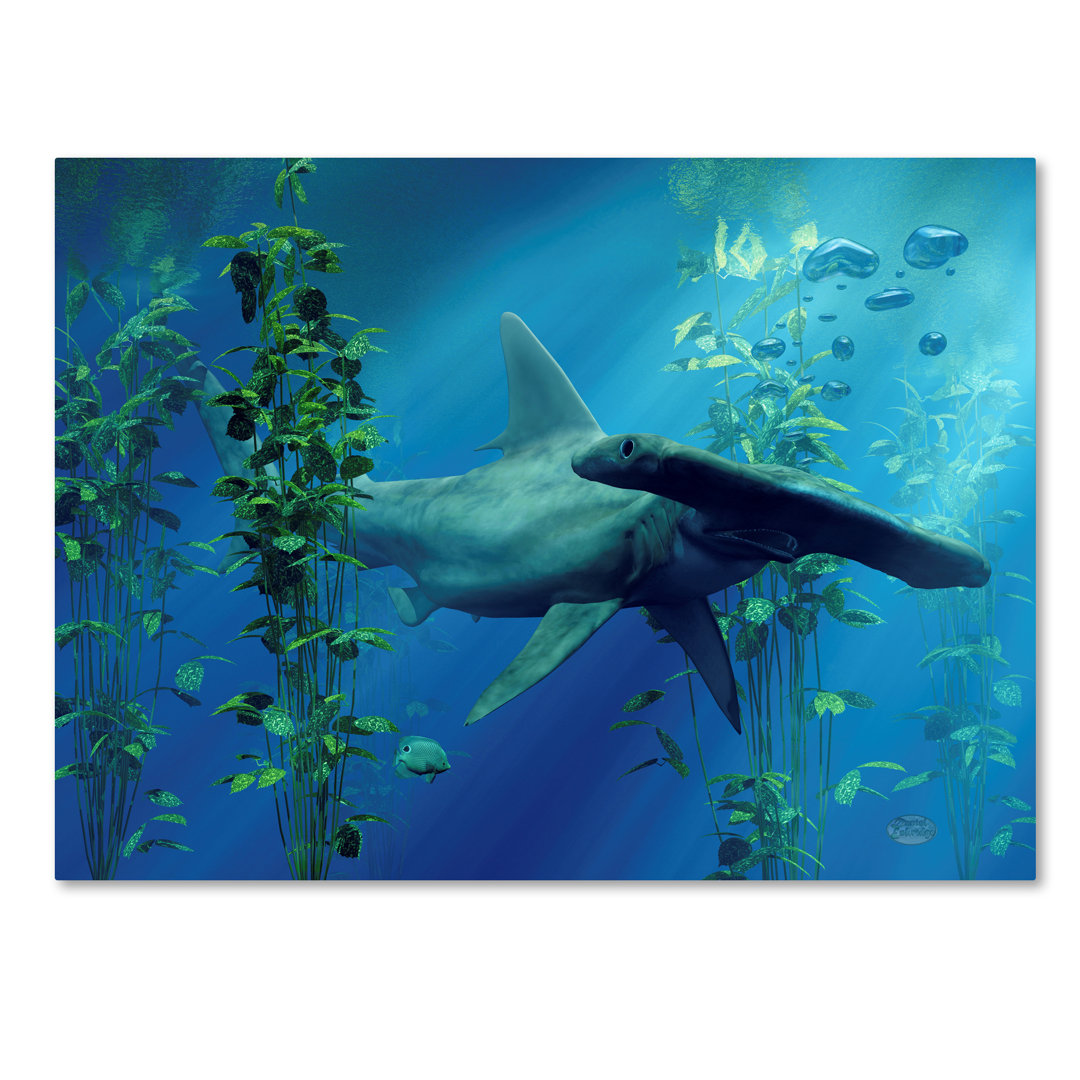 Lethe 'Hammerhead' Graphic Art Print on Wrapped Canvas Trinx