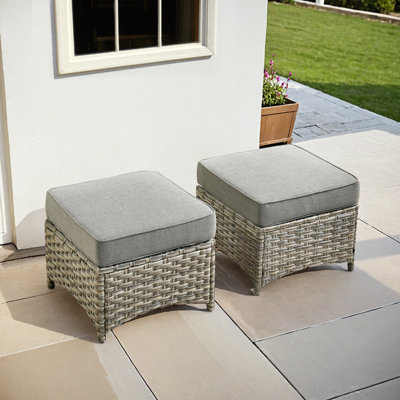 Emanuell Wicker Outdoor Ottoman