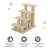 Multi-Level Carpeted Cat Scratching Post Pet Stairs