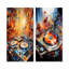 Ensemble de 2 plaques tournantes en vinyle multicolores Brilliance I-1309510252