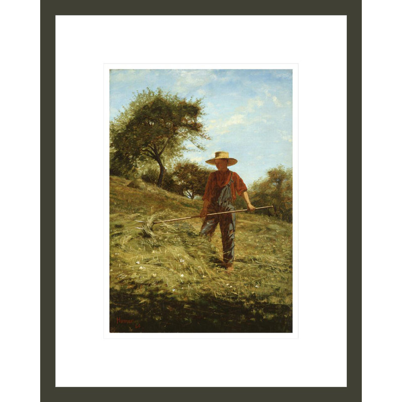 Haymaker par Winslow Homer - Impression sur toile encadrée, H 16,75 po x l 13,38 po