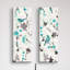 «Beautiful Teal and Grey» par Pela, ensemble de 2 reproductions d'art sur toile sans cadre-26198164-26198166