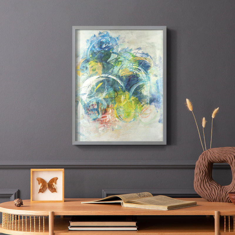 «Silent Energy I», reproduction encadrée - bois massif, Cadre simple gris, H 10 po x l 8 po