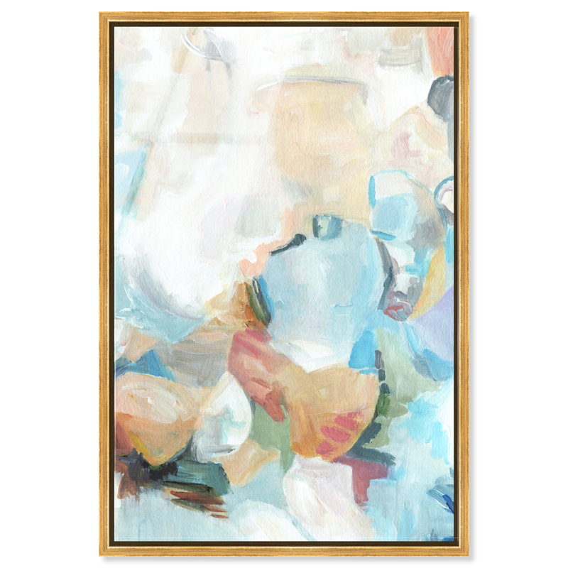 «Heavenly Stream II - Ira Colmeva», reproduction surdimensionnée abstraite encadrée par Art Remedy, cadre doré, 44 x 66