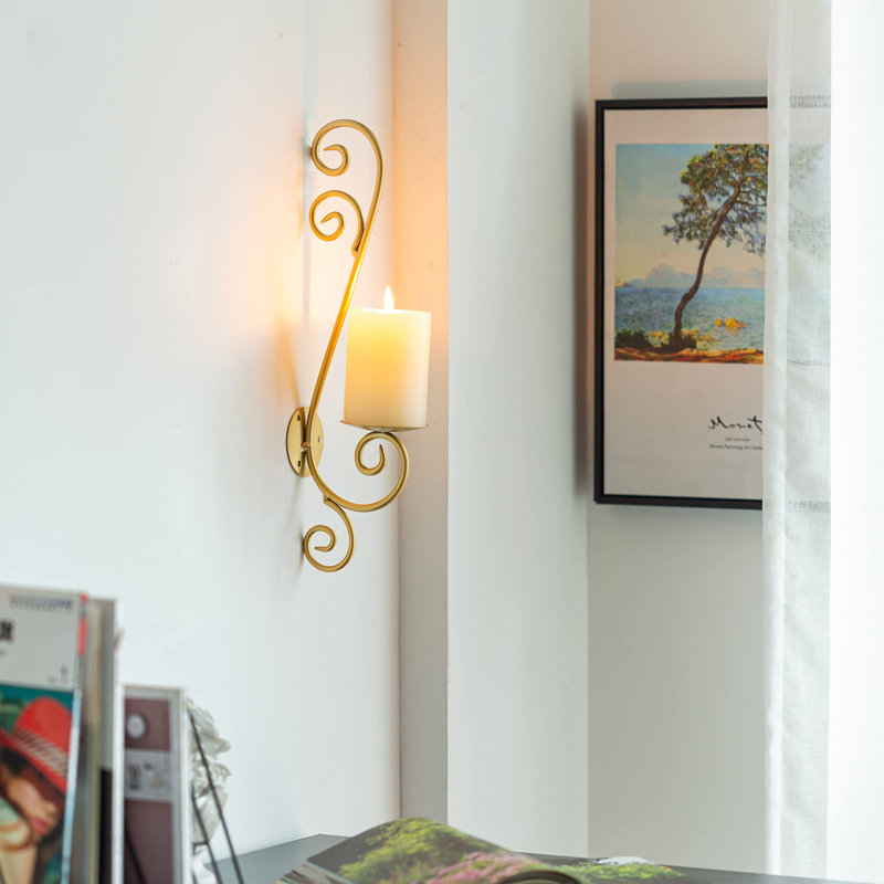 16'' H Metal Wall Wall Sconce, Gold