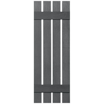 Two Batten, Four Board Open Vinyl Shutters Pair