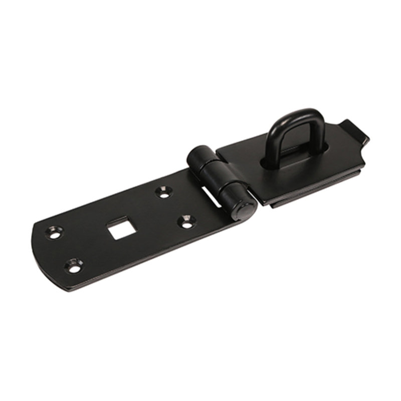 Heavy Pattern Hasp & Staple Bolt, Black, 25cm H x 5.5cm W x 6.5cm D