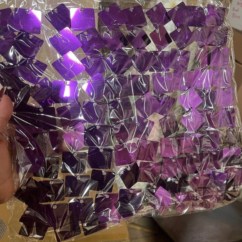 Panneaux muraux à paillettes scintillantes 12 po x 12 po pour la graduation, Mauve, 36