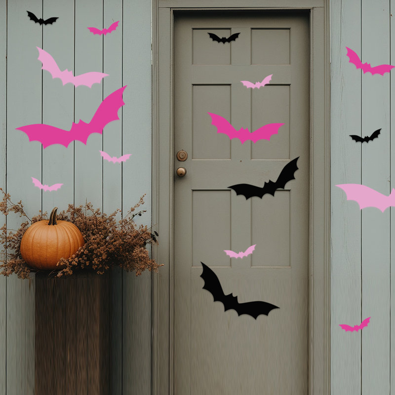 Adhésif décoratif Halloween, Noir / rose / rose clair
