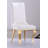 White Faux Leather Upholstered Dining Chairs with Gold Metal Legs