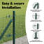 Welded Wire Fence With 7 Flanged Posts Steel-602281490-602281503