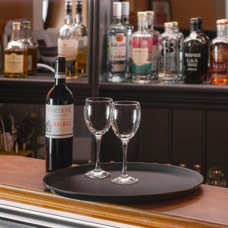 Argon Tableware - Round Non Slip Serving Trays - Set of 6, 2cm H x 45.50cm L x 45.50cm W