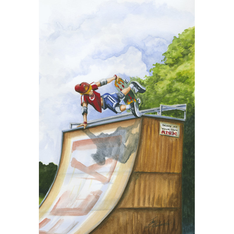 Serious Hangtime by Jay Throckmorton - Wrapped Canvas Painting, 30cm H x 20cm W x 3.8cm D