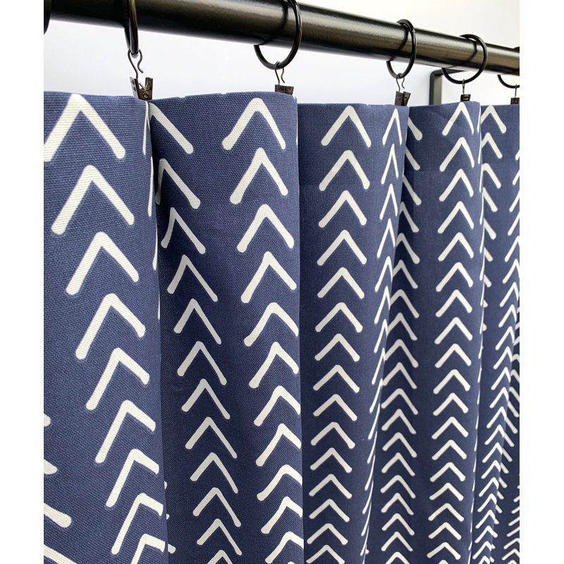 Rideaux bohème indigo bleu marine, L 50 po x L 60 po