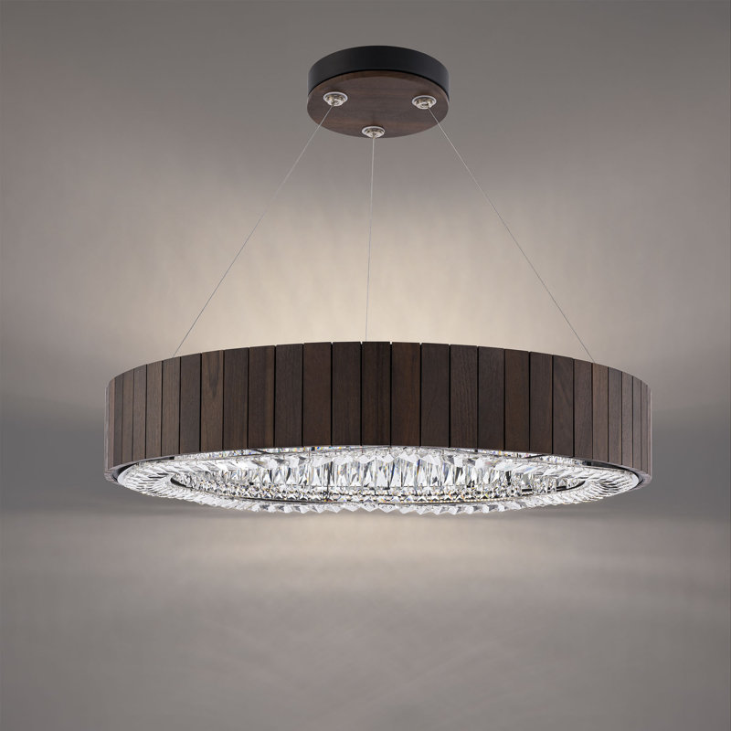 Andean 1 - Light LED Pendant, Smokey Walnut