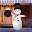 Décoration de Noël gonflable 8 pi. Bonhomme de neige, décoration de Noël de jardin avec lumières DEL
