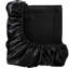 7 draps de luxe en satin noir très grand divisé, texture douce et soyeuse, réduit les frisottis, 1 drap plat, 2 draps-housses, 4 taies d'oreiller froissées, doux pour la peau et les cheveux,