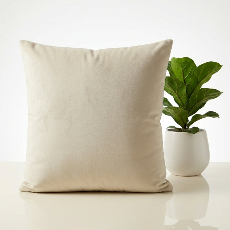 Velvet Cushion Covers, Cream