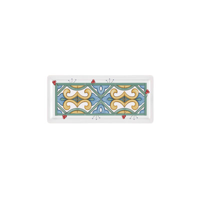 Latitude Vive Celestyna Porcelain Stoneware Stainless Steel Platter Serving Dish