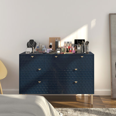 modern white 6 drawer dresser Bush Home Key West 6 Drawer Dresser in Washed Gray by Bush Home