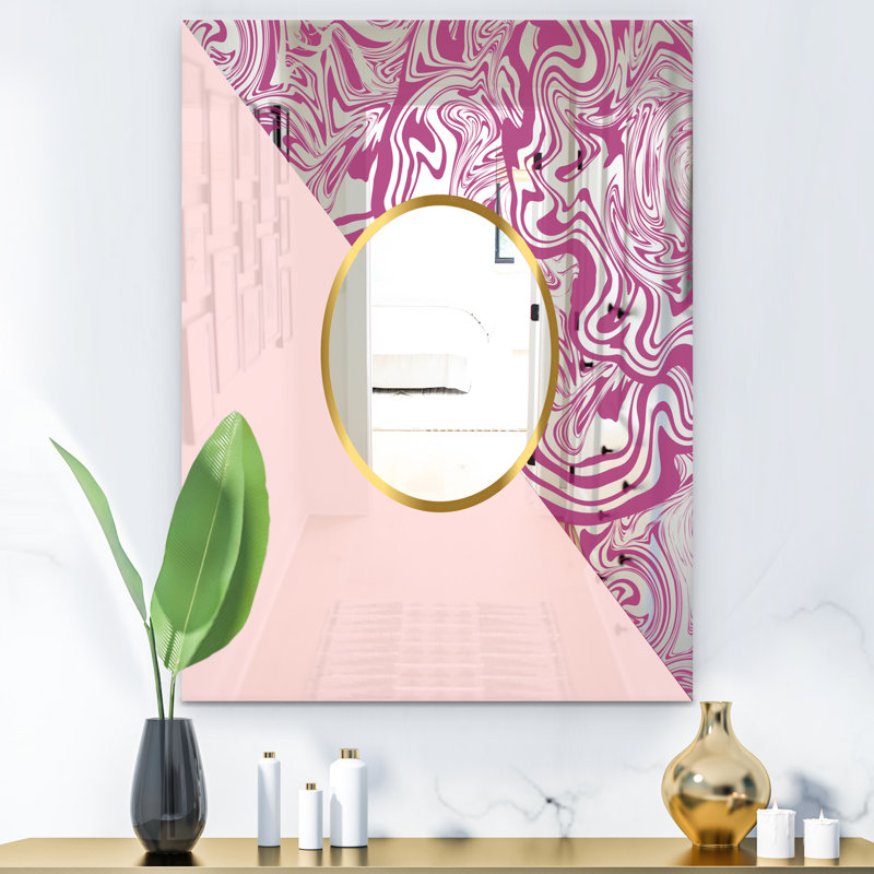 Miroir mural Marble Marble 1 Mid-Century, H 24 po x l 32 po