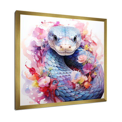 Snakes Floral Grace II - Snake Animal, art mural