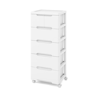 Armoire de rangement à roulettes avec roulettes universelles et tiroirs de 5/6/7