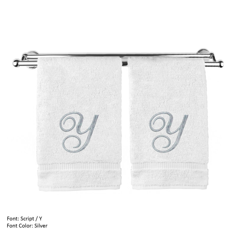 Super Plush Hand Towel, White/Silver, Y